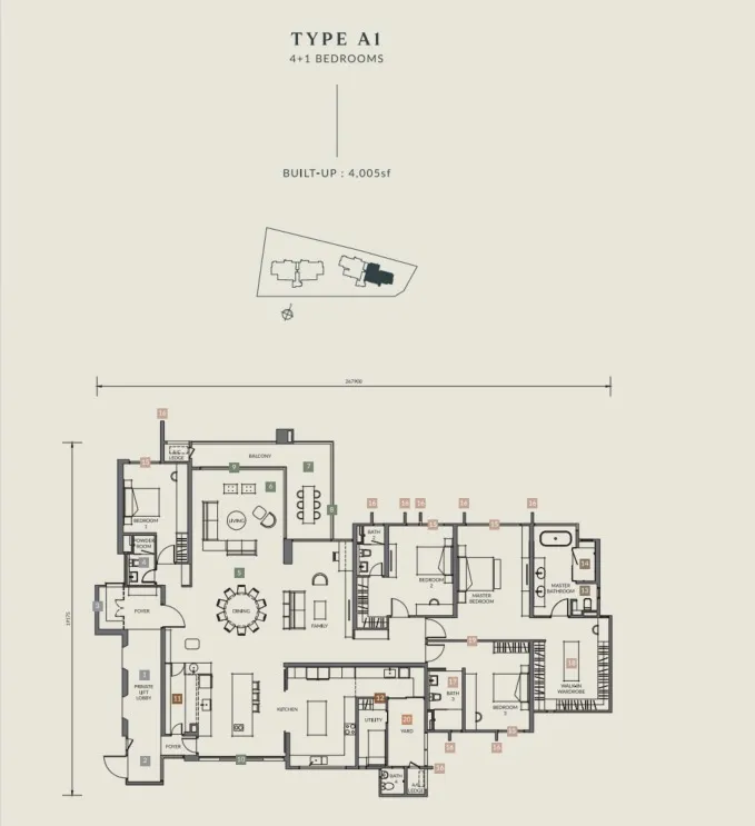 Aetas Seputeh Type A1 floor plan