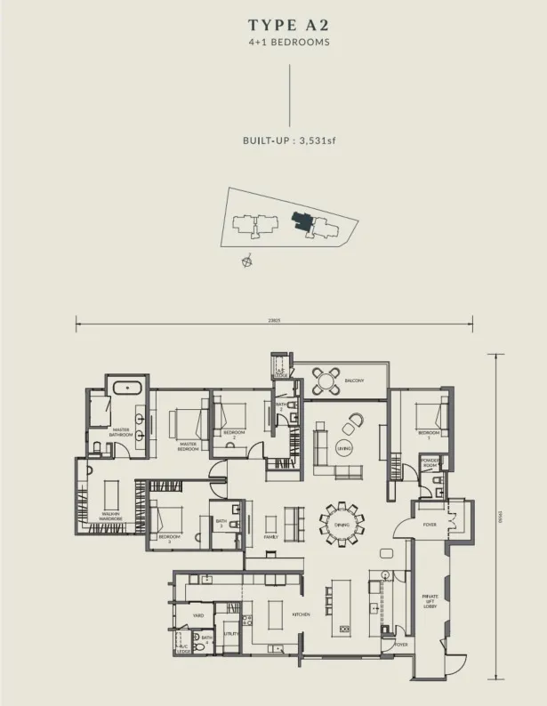 Aetas Seputeh Type A2 floor plan