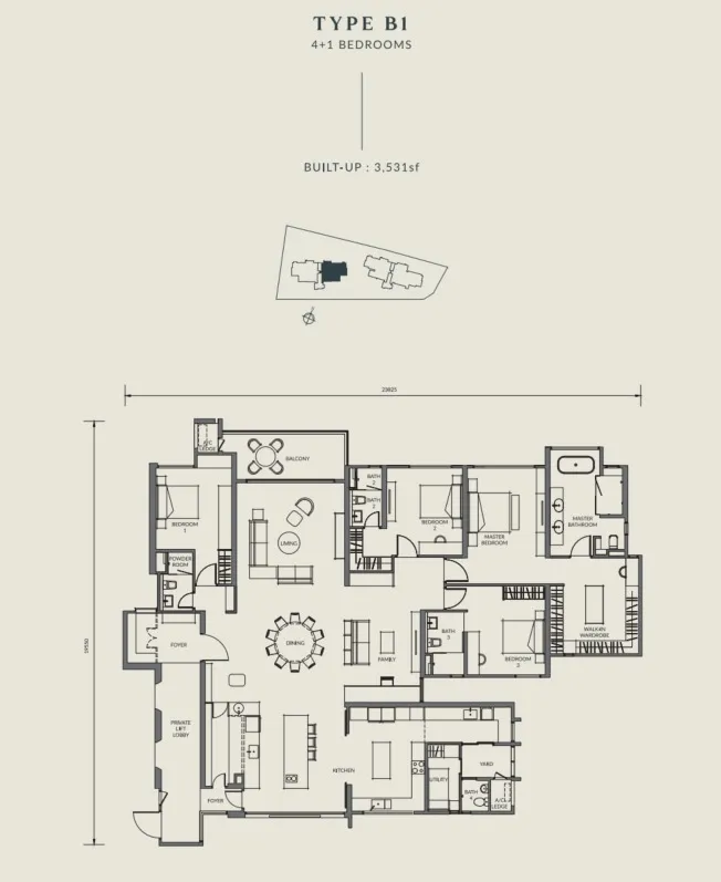 Aetas Seputeh Type B1 floor plan