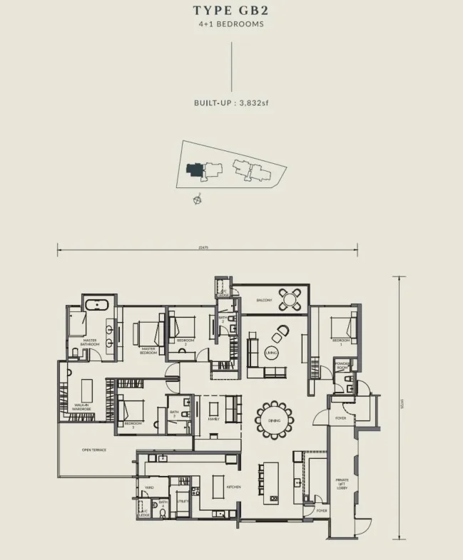 Aetas Seputeh Type GB2 floor plan