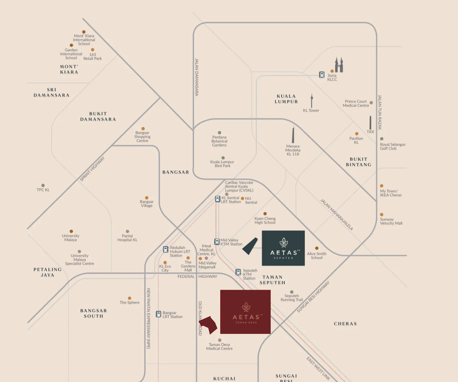 Aetas Taman Desa location map