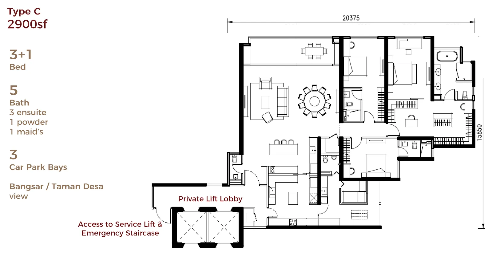 Aetas Taman Desa floor plan