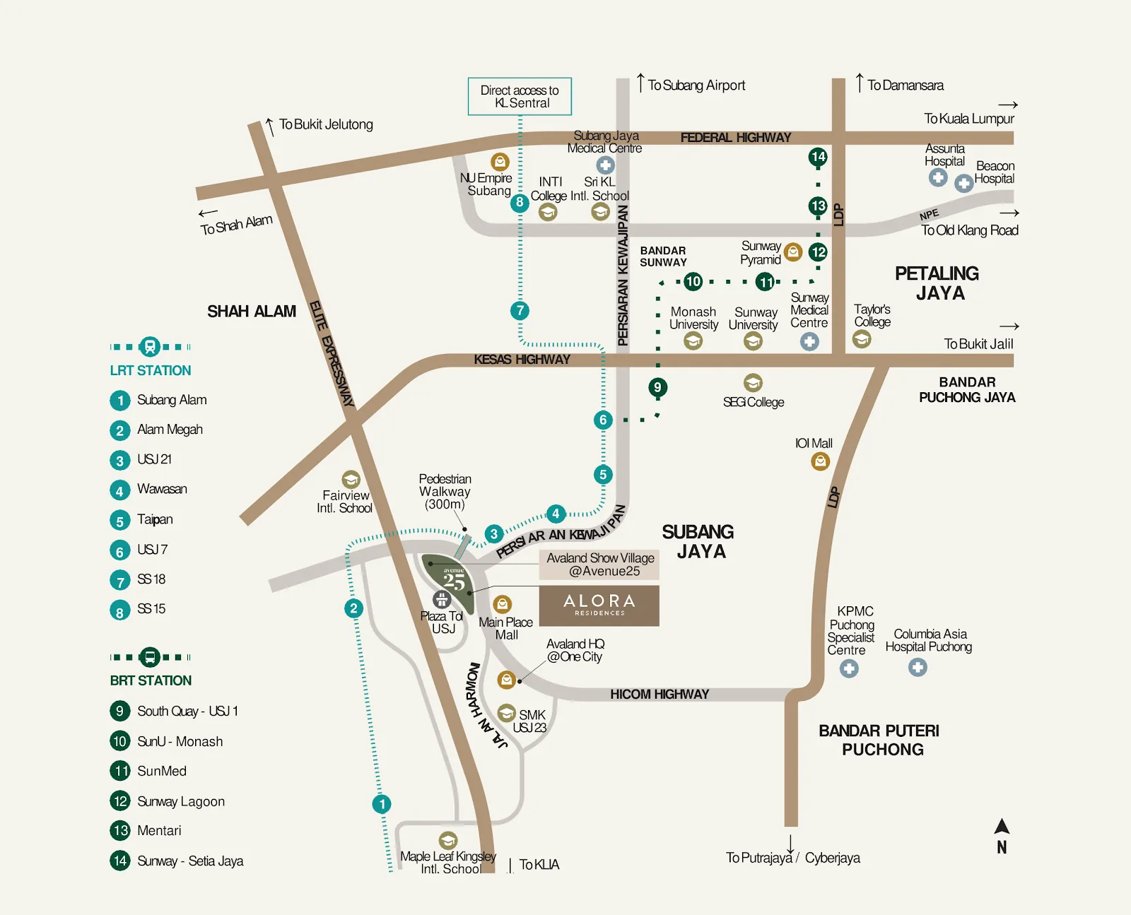 Alora Residence, USJ / Subang Jaya: location map (18 of 18)