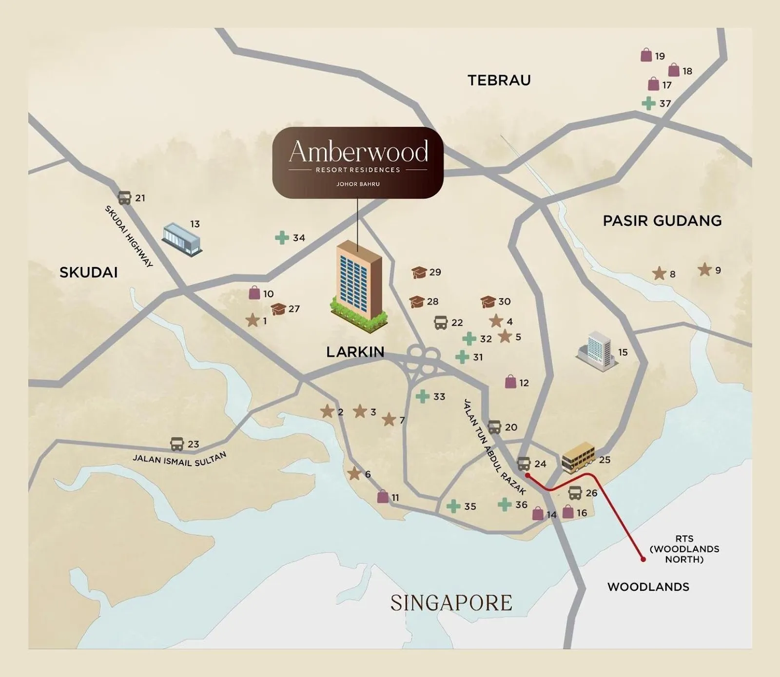 Amberwood location map