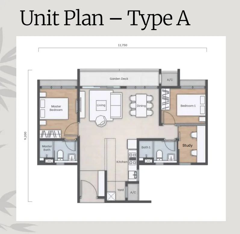 Amika Residence Type A floor plan
