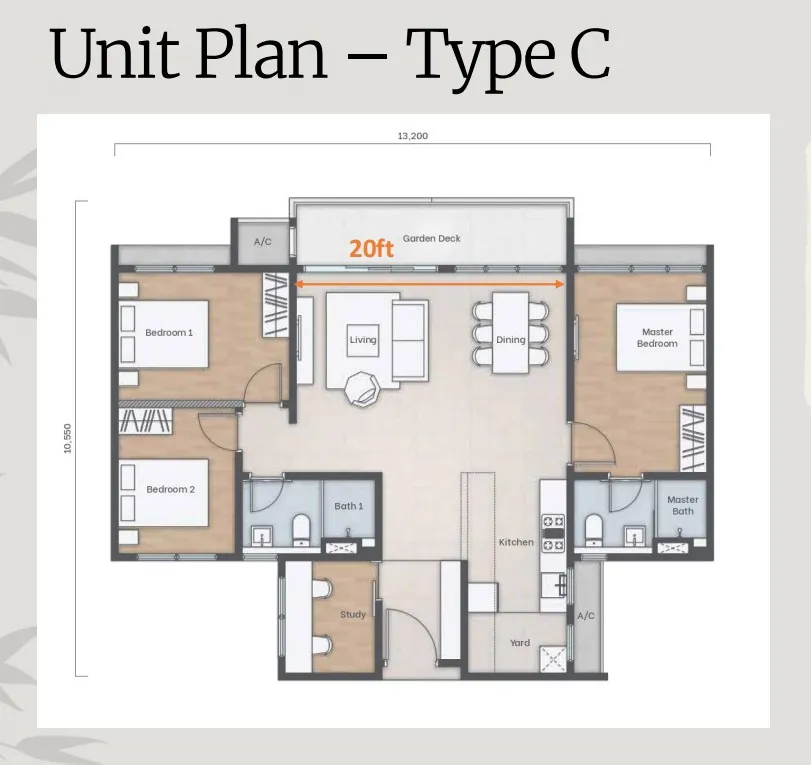 Amika Residence Type C floor plan
