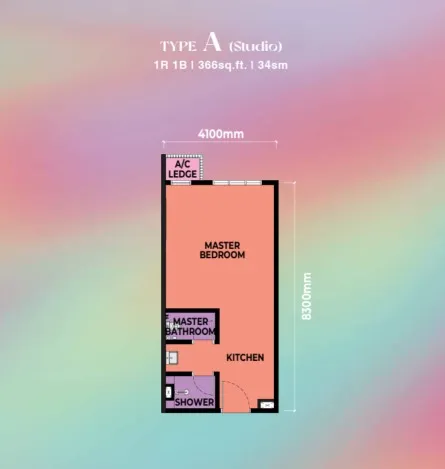 Axis, Causewayz Square Type A floor plan