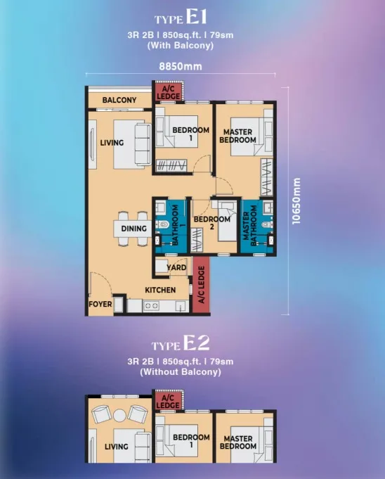 Brixton, Causewayz Square Type E floor plan