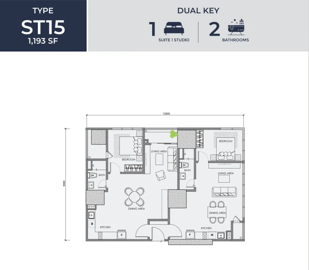 Centrix Type ST15 floor plan