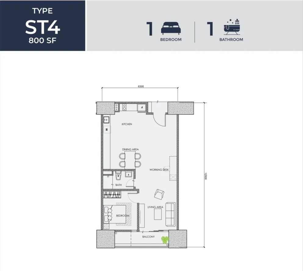 Centrix Type ST4 floor plan