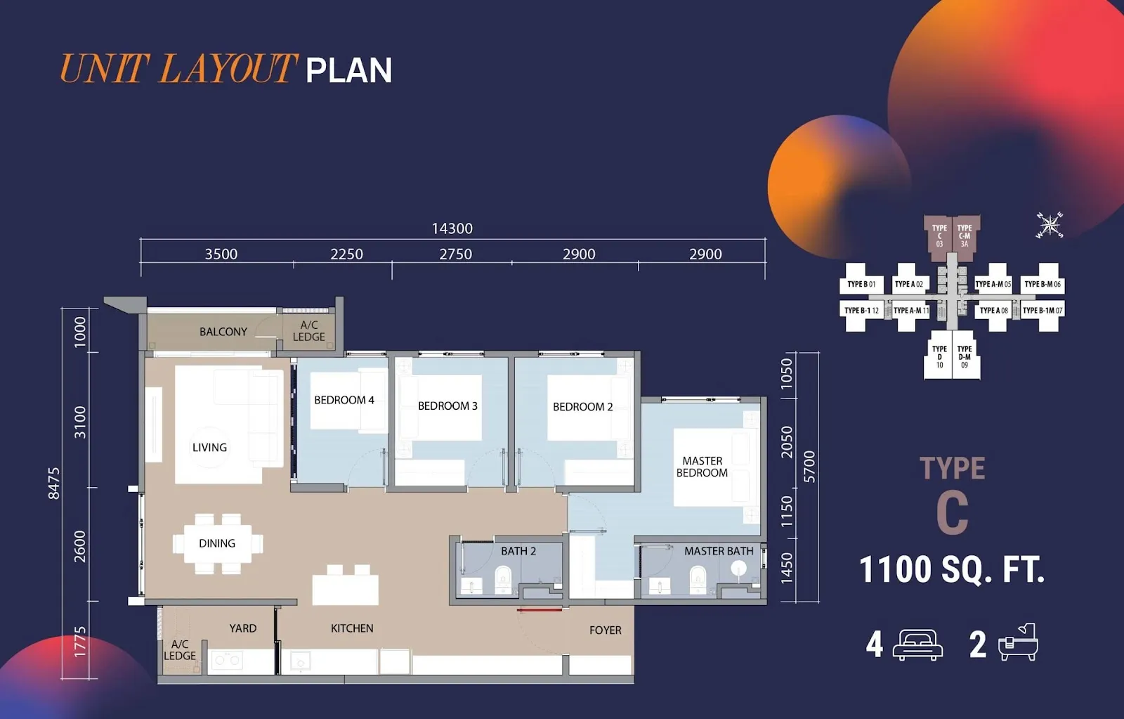 Dwi Aurora Type C floor plan