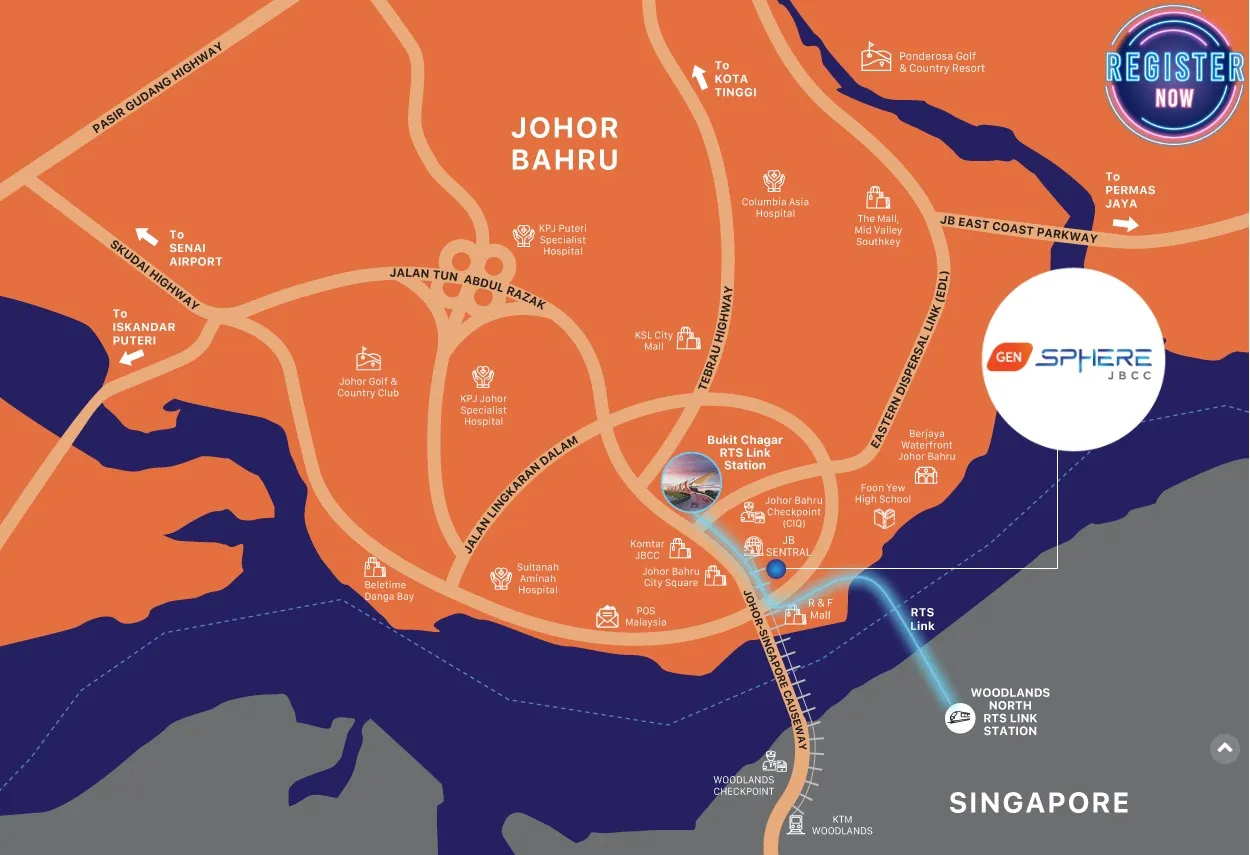 Gen Sphere location map