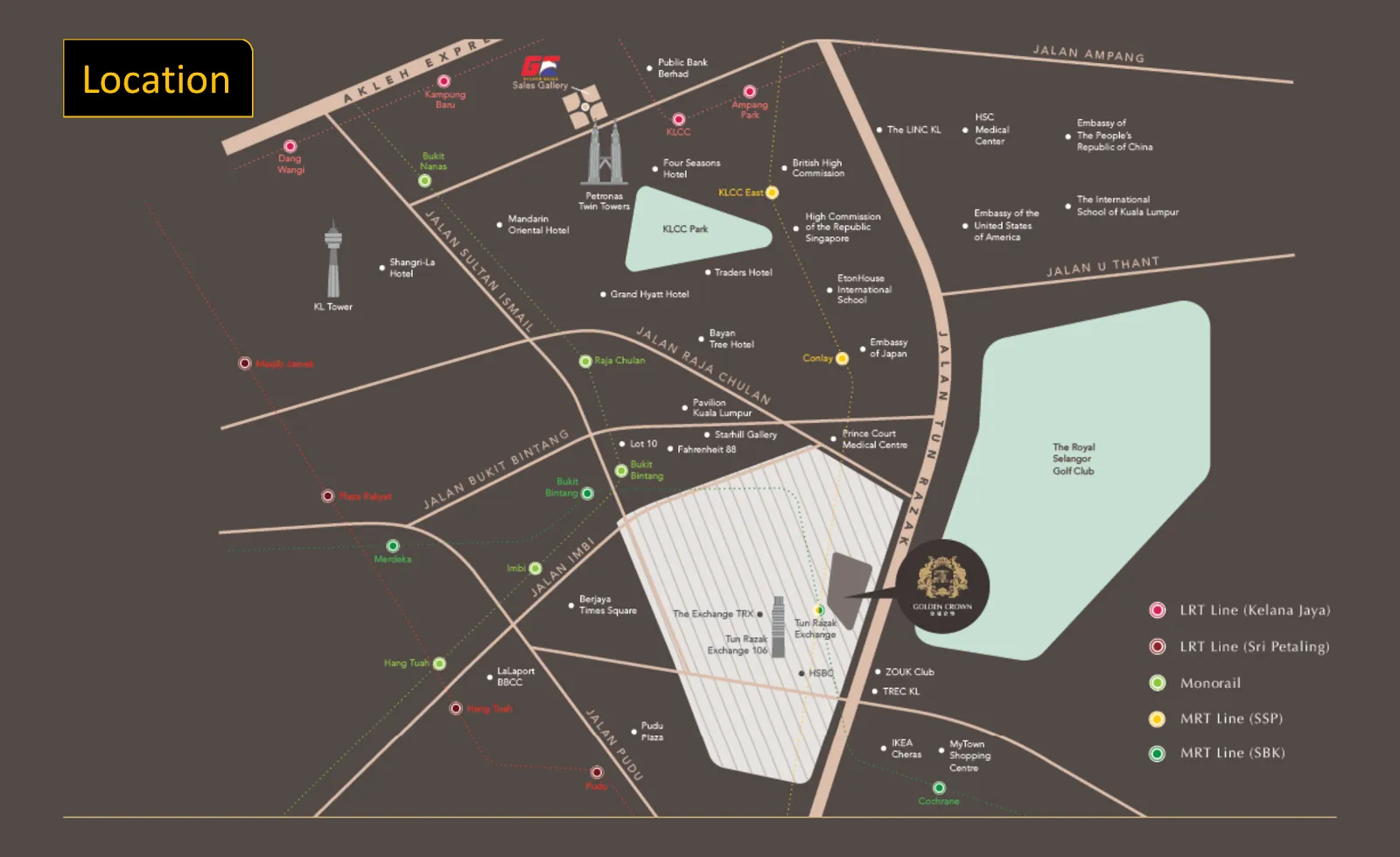 Golden Crown, KL City Centre / Bukit Bintang: location map (10 of 10)