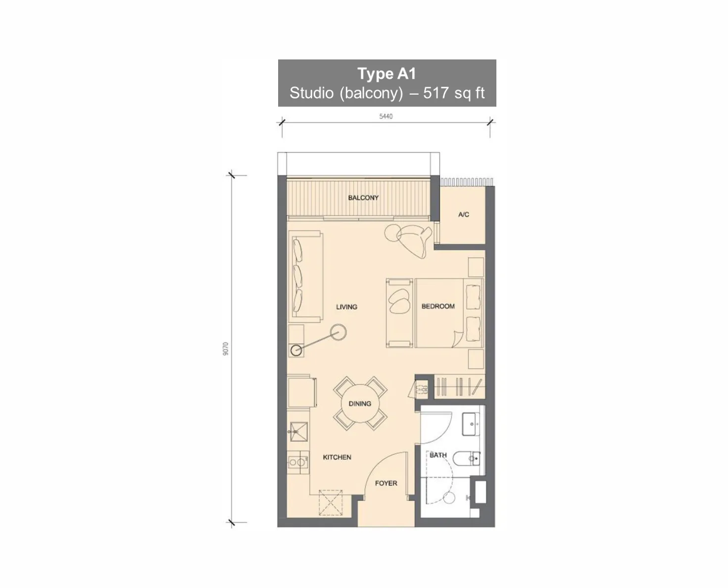 Grand Medini Type A floor plan