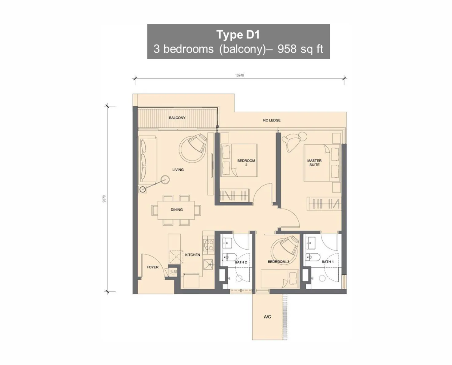 Grand Medini Type D floor plan