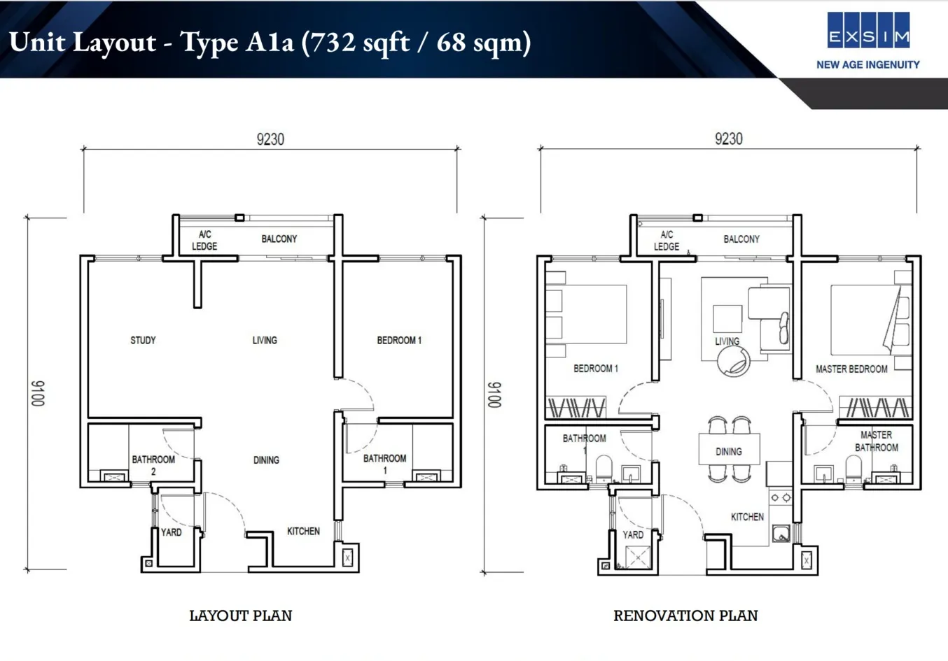 Lighthauz Type A1A floor plan