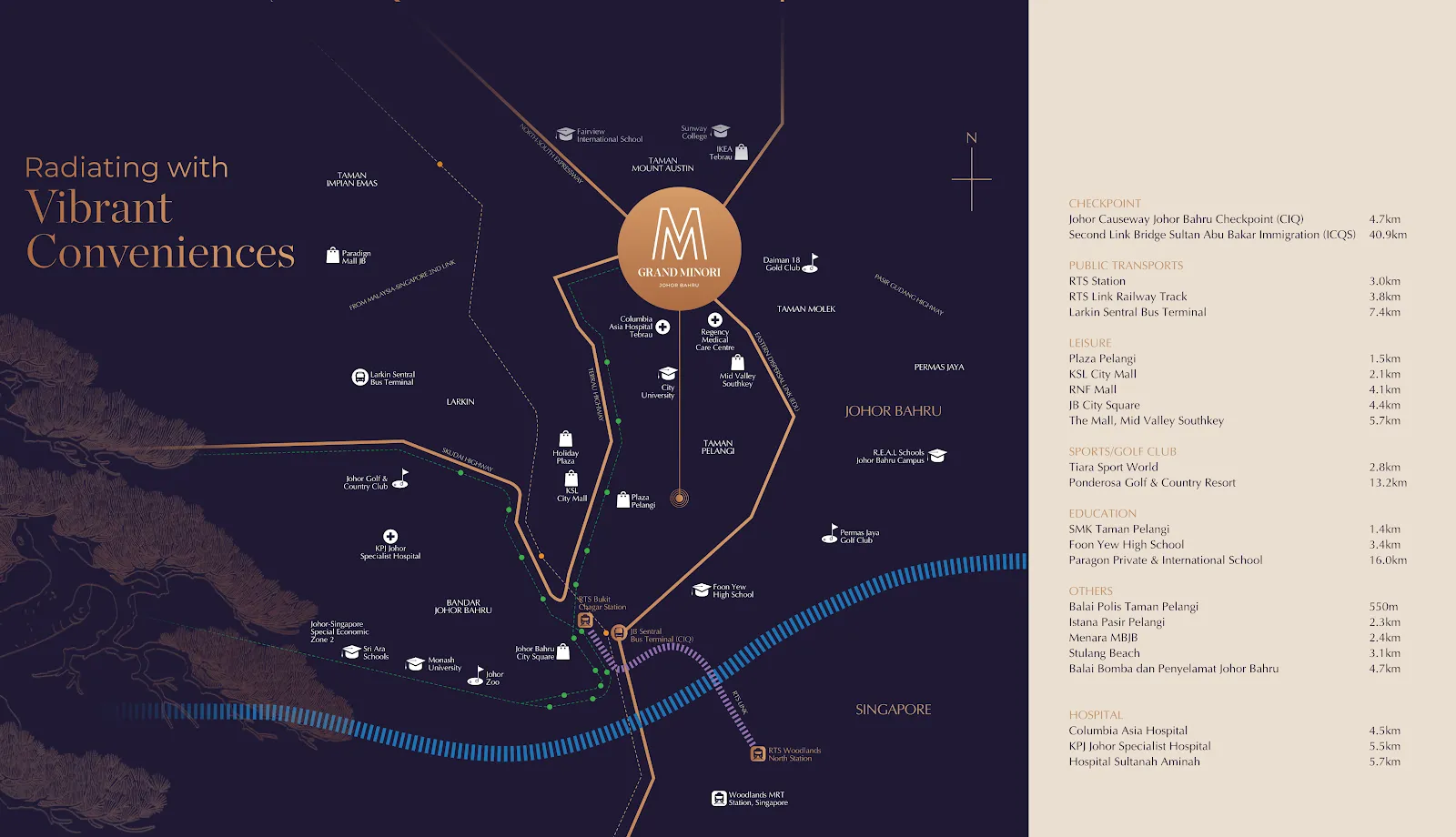 M Grand Minori location map