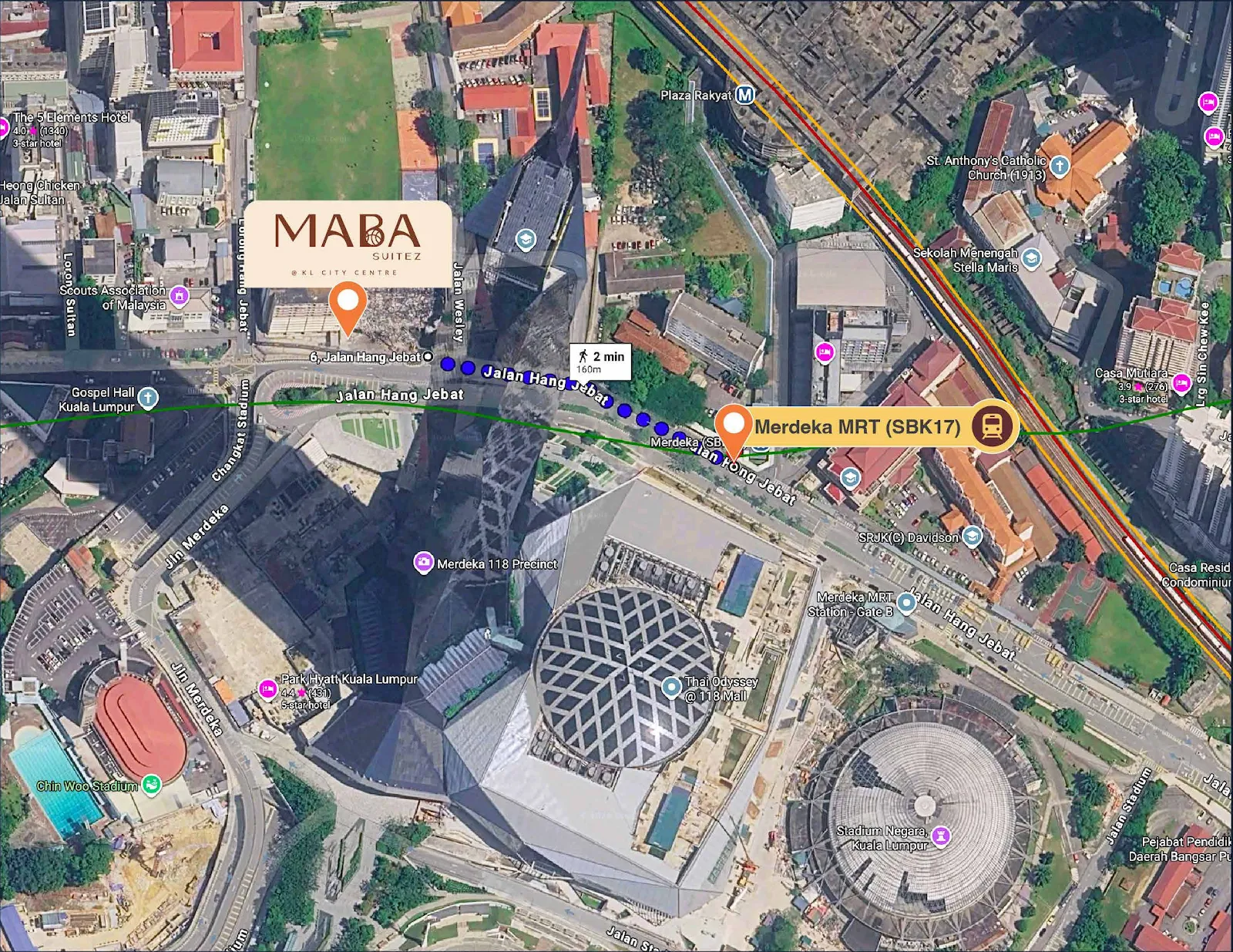 MABA Suitez location map