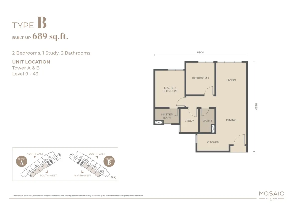 Mosaic Type B floor plan