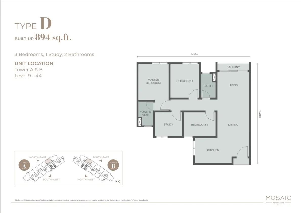 Mosaic Type D floor plan