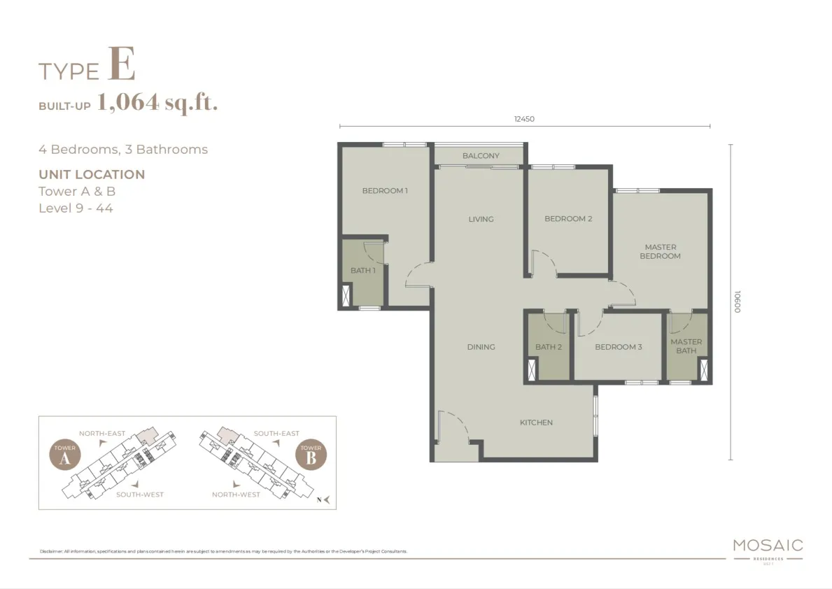 Mosaic Type E floor plan