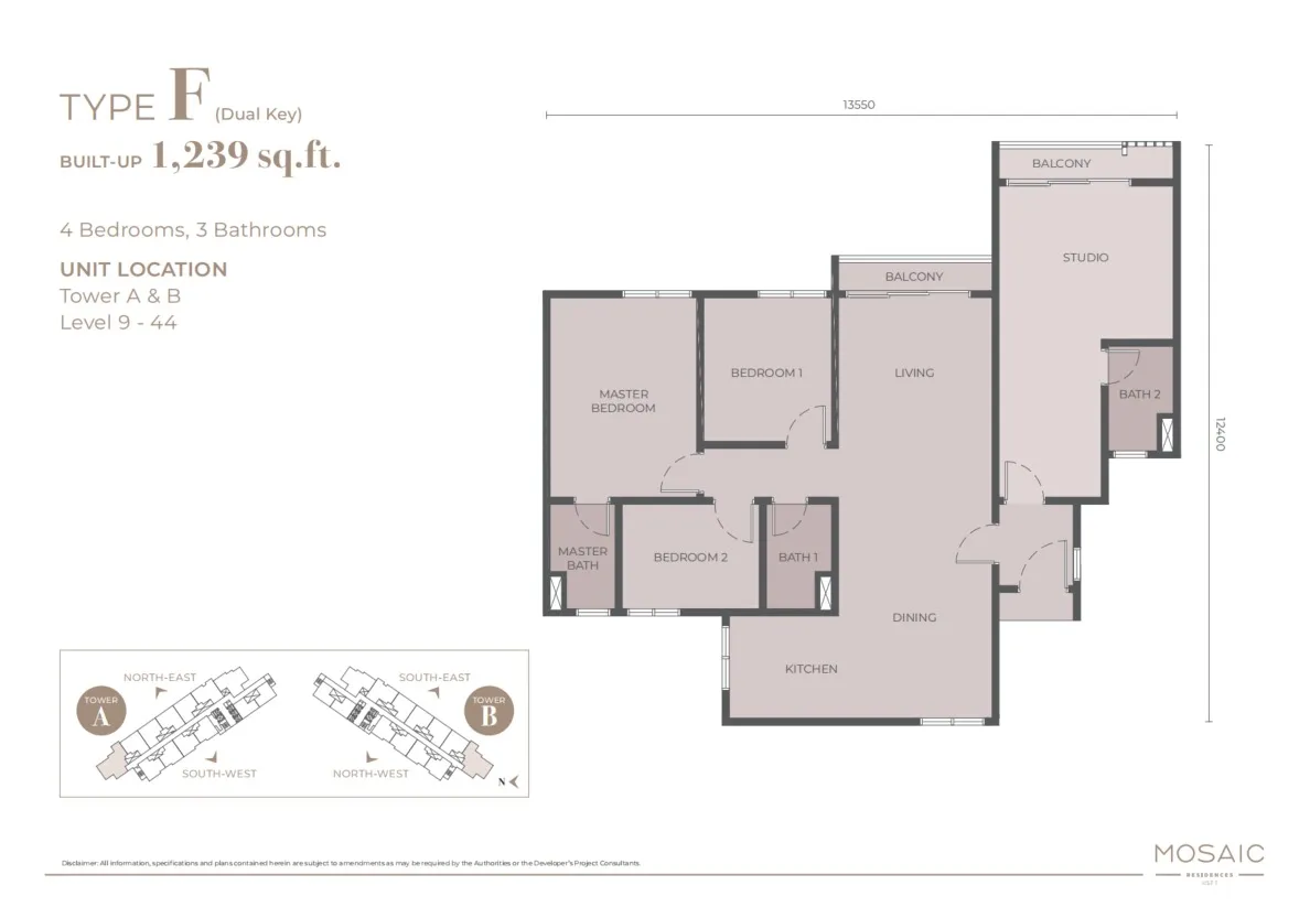 Mosaic floor plan