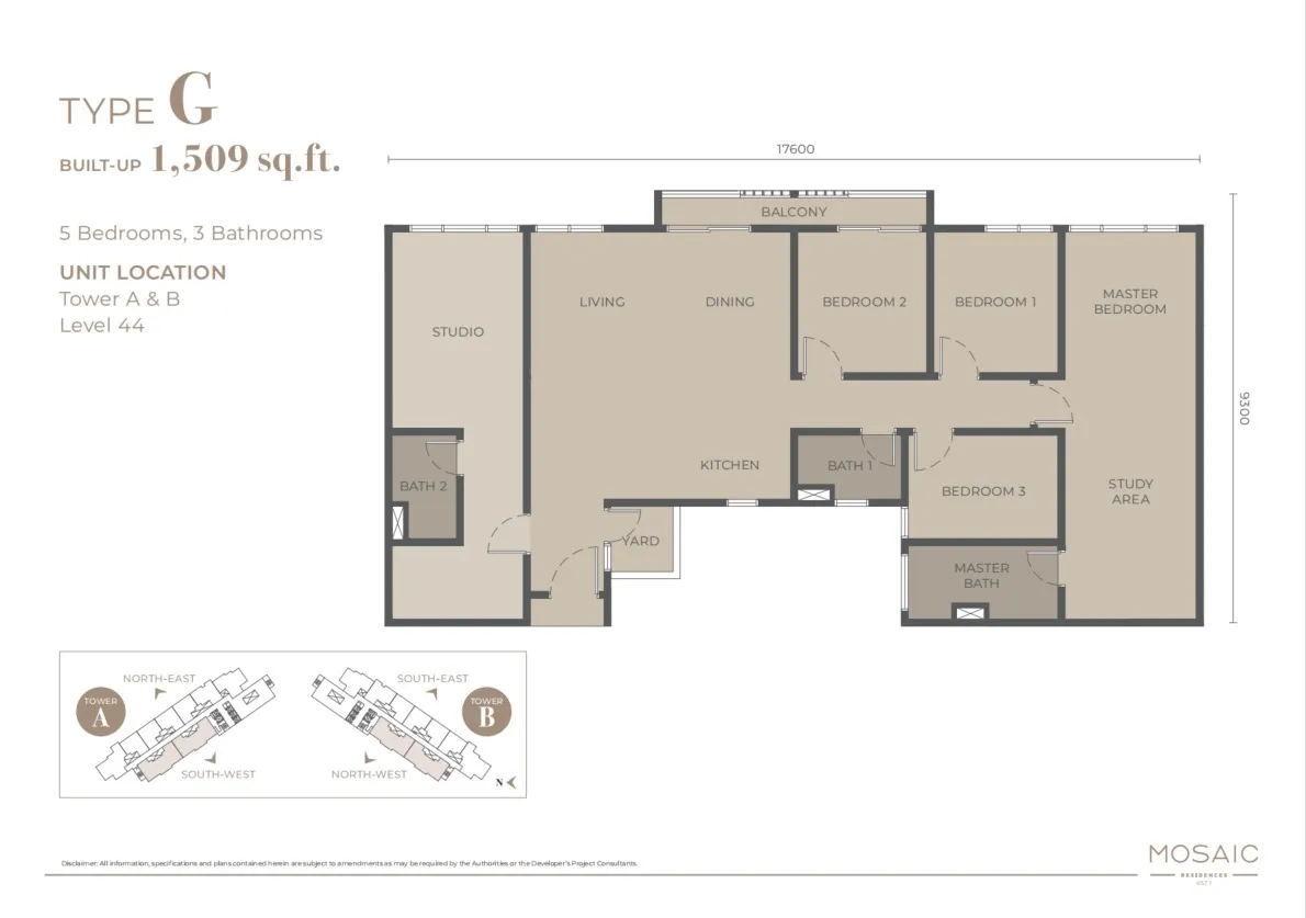 Mosaic Type G floor plan