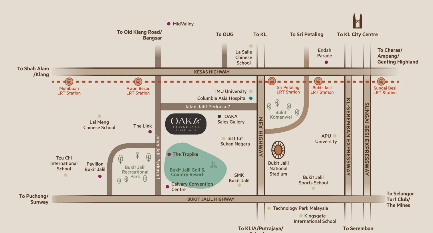 OAKA Residences, Bukit Jalil: location map (12 of 12)