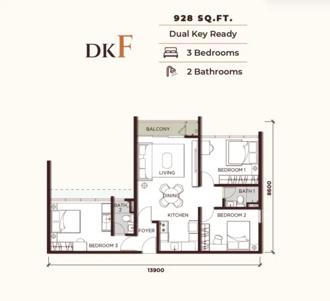 One Seputeh Type DKF floor plan
