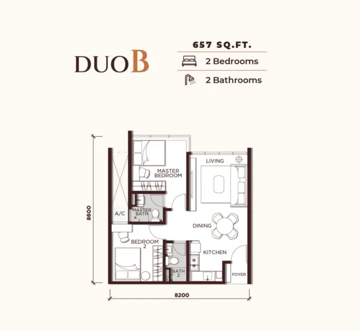 One Seputeh Type DUOB floor plan