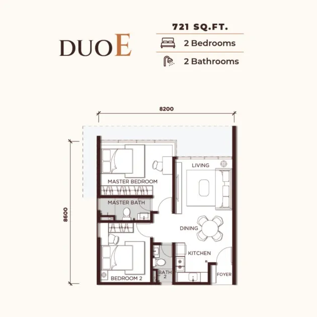 One Seputeh Type DUOE floor plan