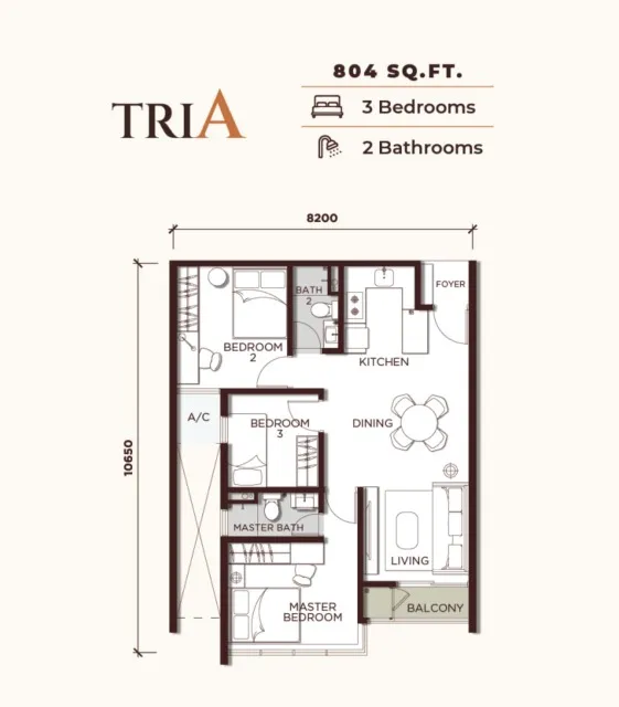 One Seputeh Type ARIA floor plan