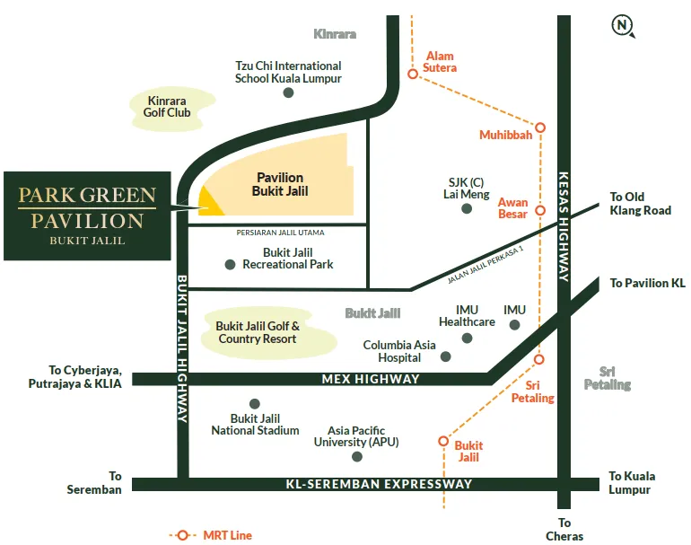 Park Green Pavilion Bukit Jalil, Bukit Jalil: location map (9 of 9)