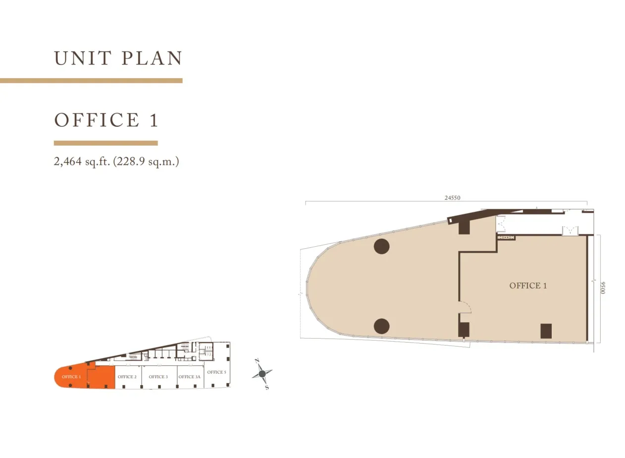 Pavilion Square Office Office Layout 1 floor plan, about 1093 sq ft