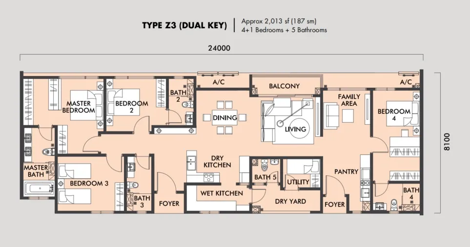 Tria Seputeh Type Z3 floor plan