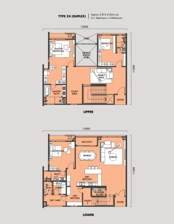 Tria Seputeh Type Z4 floor plan