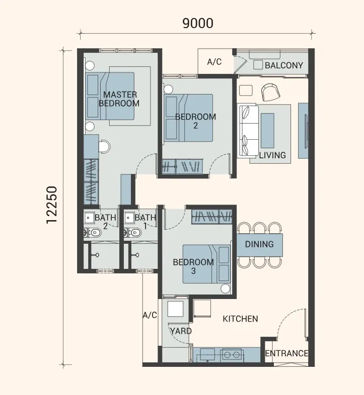 Veridian Type B floor plan