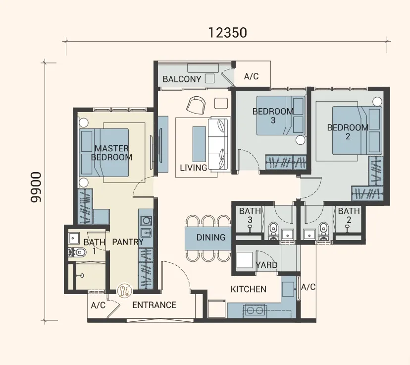 Veridian Type B2 floor plan
