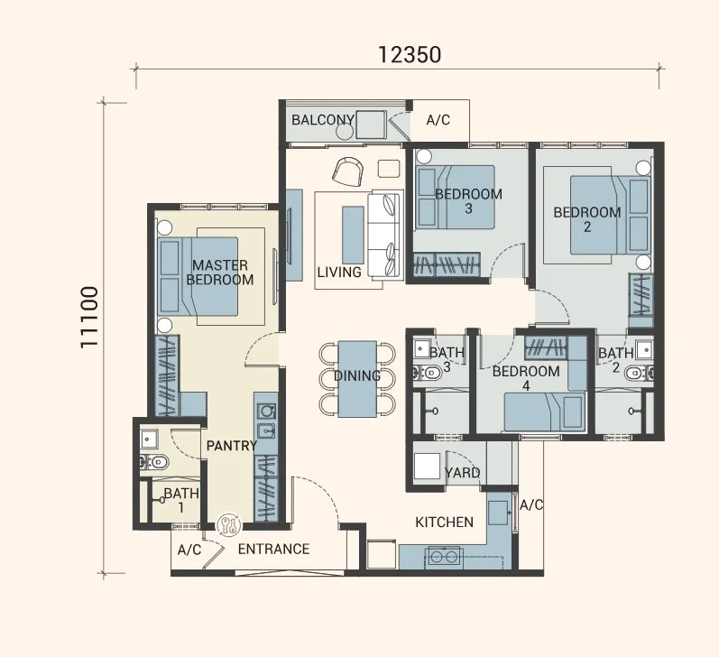 Veridian Type C floor plan