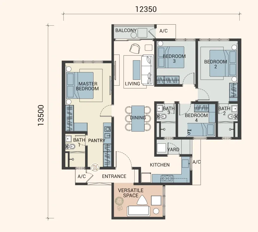 Veridian Type C1 floor plan
